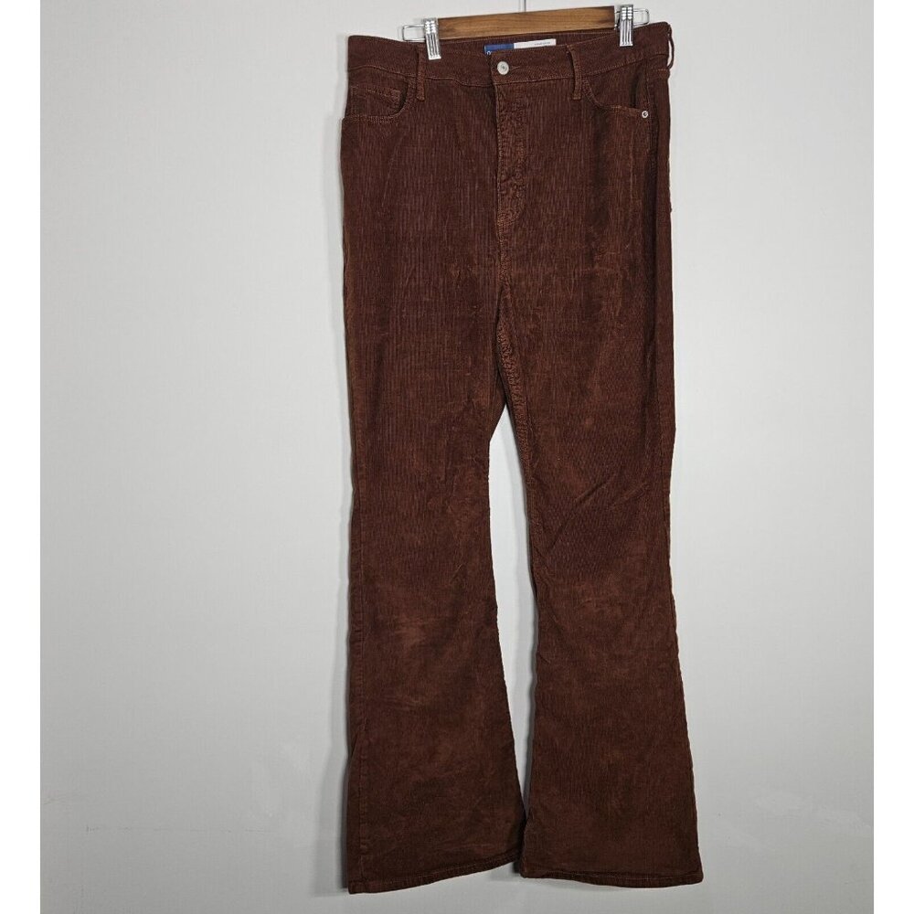 Old Navy Women's Corduroy Pants 14 Brown Higher High Rise Flare